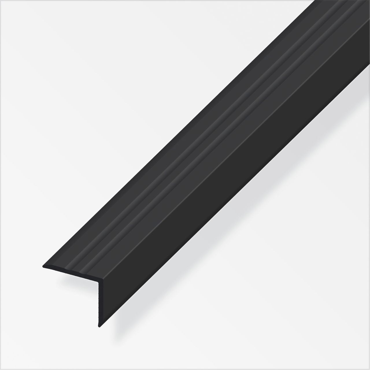 alfer Treppenprofil 1 m, 25 x 21 mm PVC (Kunststoff) glatt schwarz GLO763240335