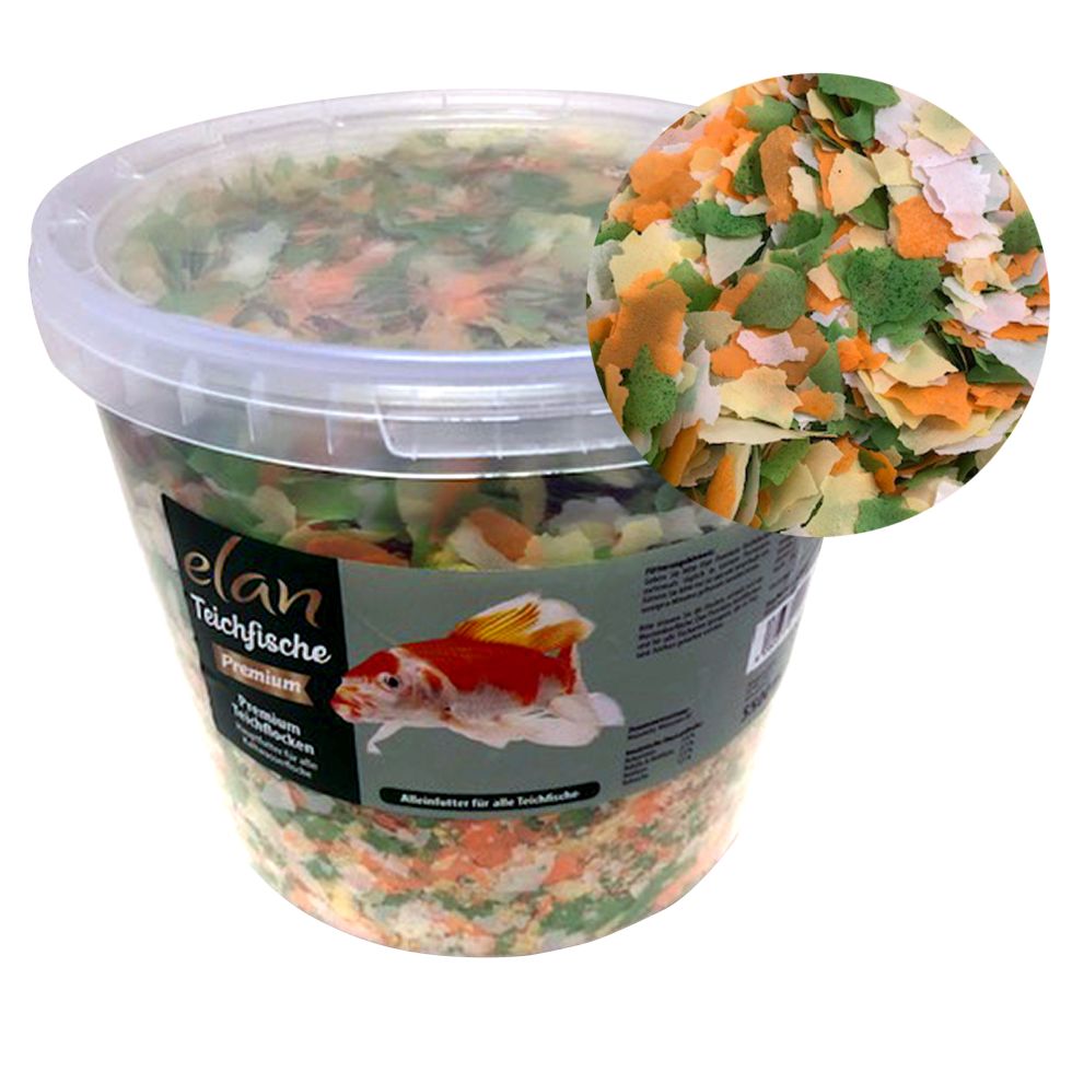Elan Teichflocken Premuimfutter mit verschiedenen Flocken 5,5 L GLO629501208