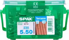 Spax Terrassenschrauben 5.0 x 50 mm TX 25 Zylinderkopf - 230 Stk.