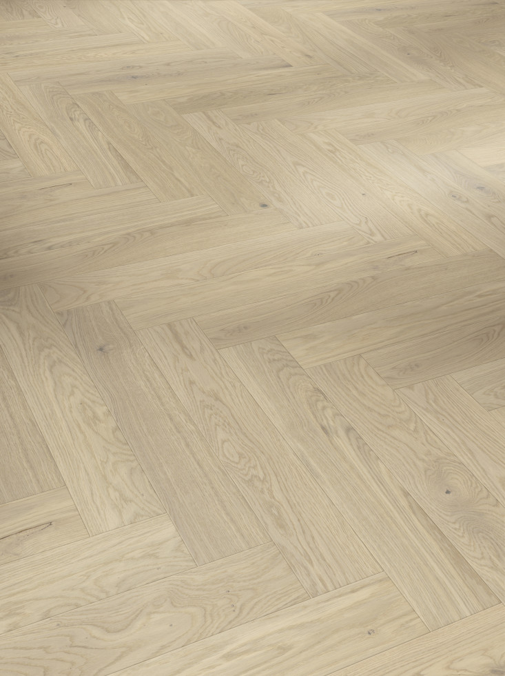 Parador Parkett Trendtime 3 Living Plus Eiche Bardolino weiß lackversiegelt matt weiß Minifase