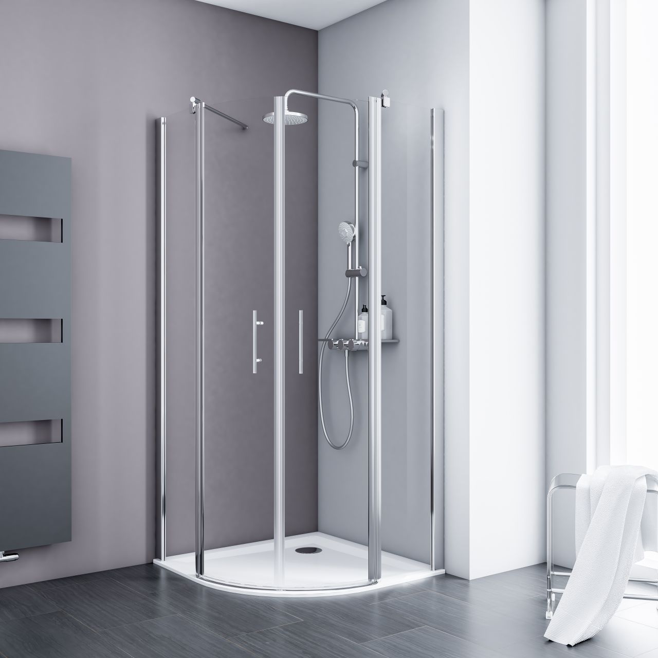 Schulte Runddusche 90 x 90 x 192 cm Alexa Style 2.0 GLO782301655