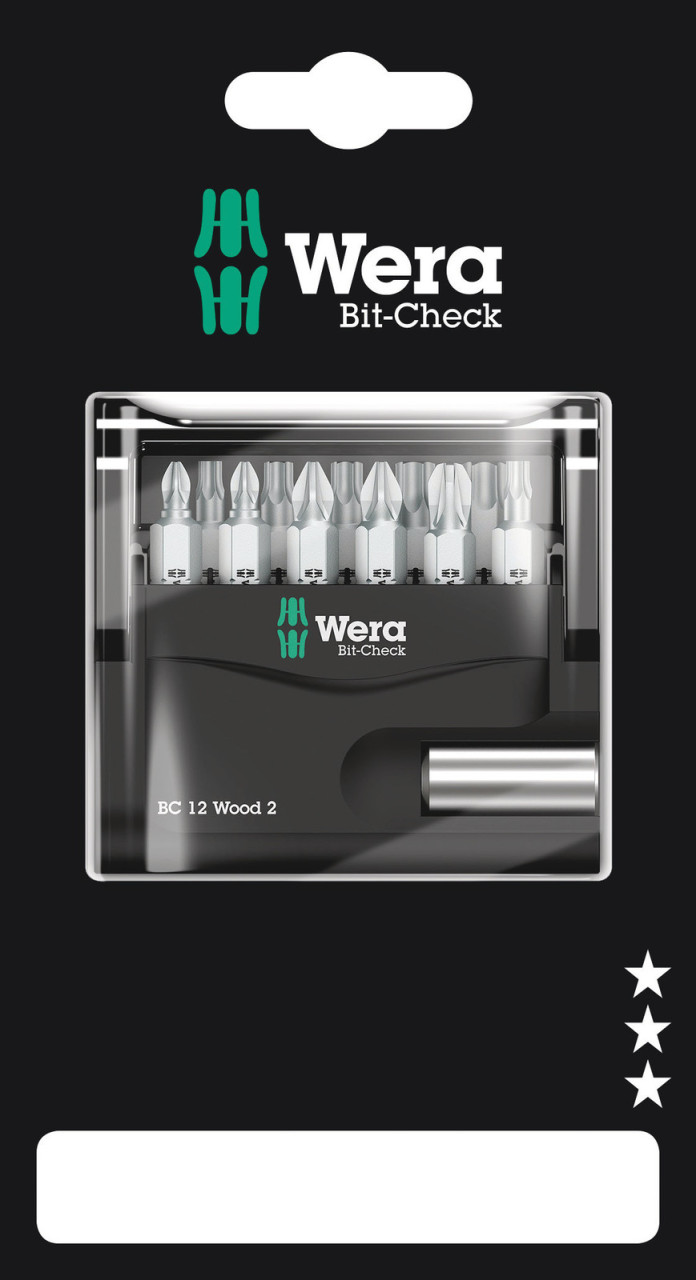 Wera Bit-Set Bit-Check BC 12 Wood 2 12-teilig