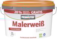 Primaster Wandfarbe Malerweiß matt 12 L + 20% gratis