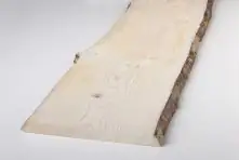 Massivholzbrett Weißtanne mit Baumkante 200 x 24 - 30 cm, 28 mm