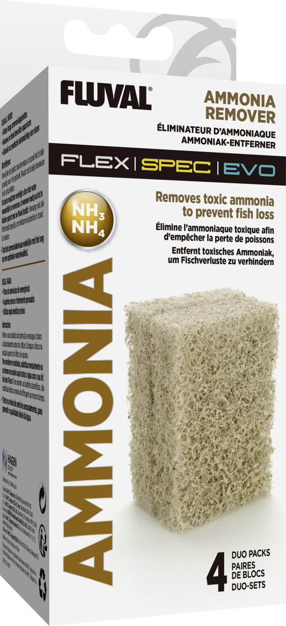 Fluval Ammoniak Entferner für Flex Spex Aquarien 4 Stück GLO689506623