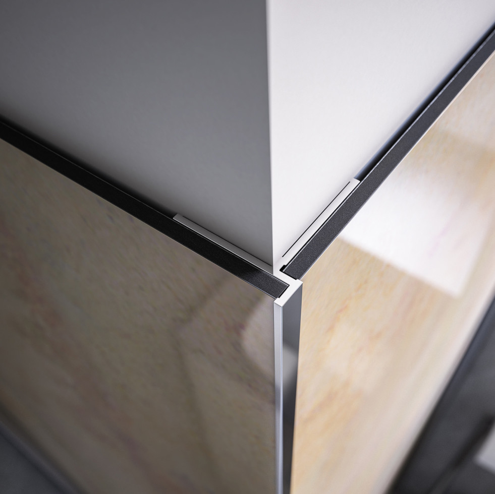 Breuer Eckprofil außen flächenbündig 2,3x2,3x255 cm,alu chromeffekt
