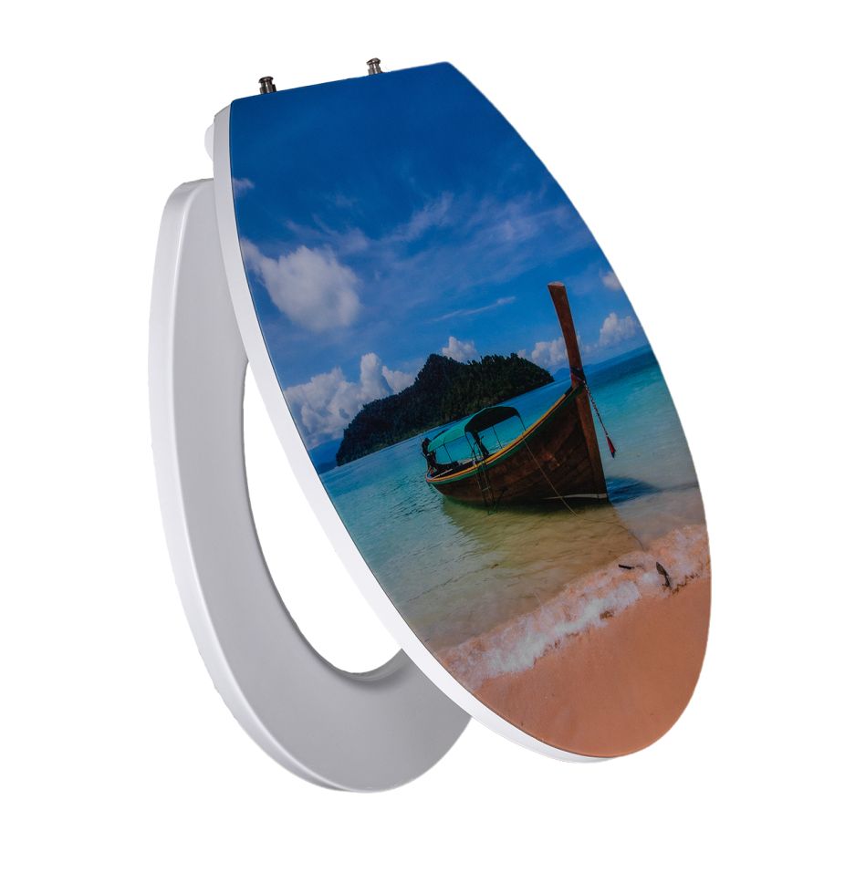 Primaster WC-Sitz mit Absenkautomatik Boot weiß