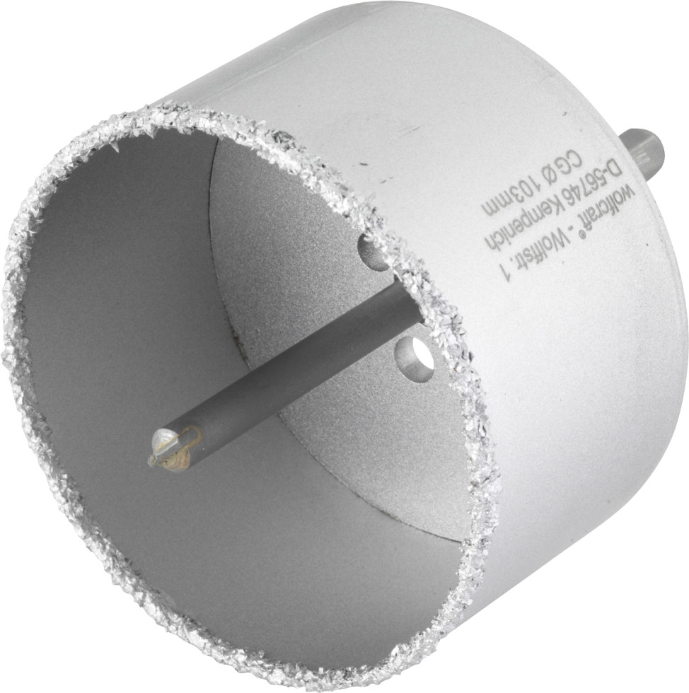 Wolfcraft Bohrkranz Ø 103 mm Hartmetall inkl. Schaft und Bohrer