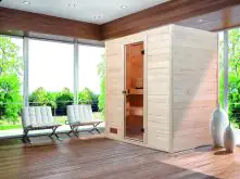 Weka Massivholzsauna Valida 3 mit Glastür