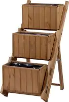 Dobar Ausklappbare Pflanztreppe mit 3 Pflanzkästen  41 x 55 x 85 cm