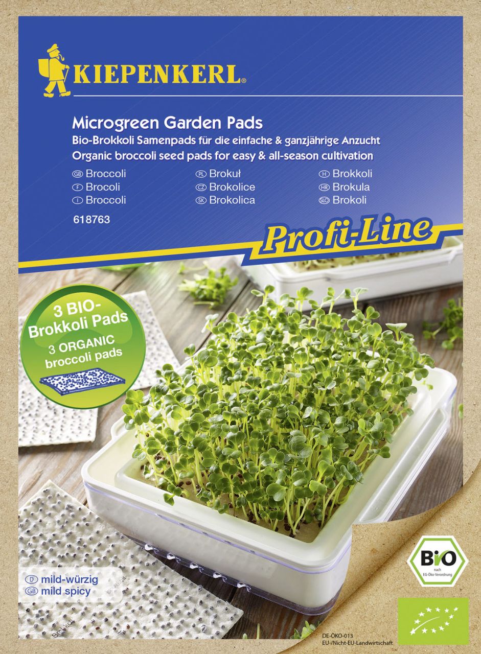 Kiepenkerl Saatgut Profi Line Nachfüllpads MicroGreen Bio Brokkoli 3 Stück GLO693108234
