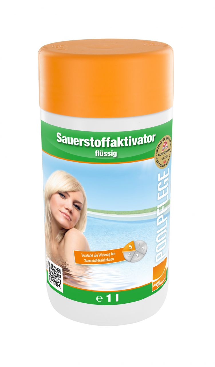 Steinbach Poolpflege Sauerstoffaktivator 1 L, flüssiger Aktivsauferstoff GLO691451317