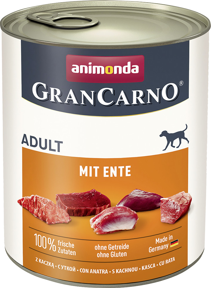 Animonda GranCarno Hundenassfutter Adult getreidefrei 800 g Ente