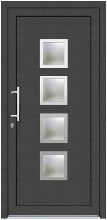 Panto Kunststoff-Haustür K025 110 x 210 cm DIN L innen weiß/außen anthrazit