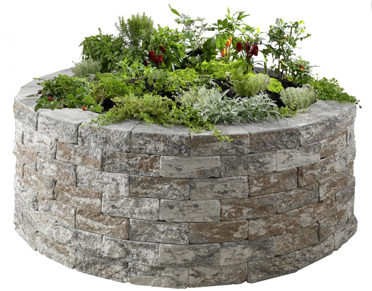 Kann Hochbeet-Set Vigneto-Rondell Ø 200 x 72 cm jura-nuanciert GLO788102658