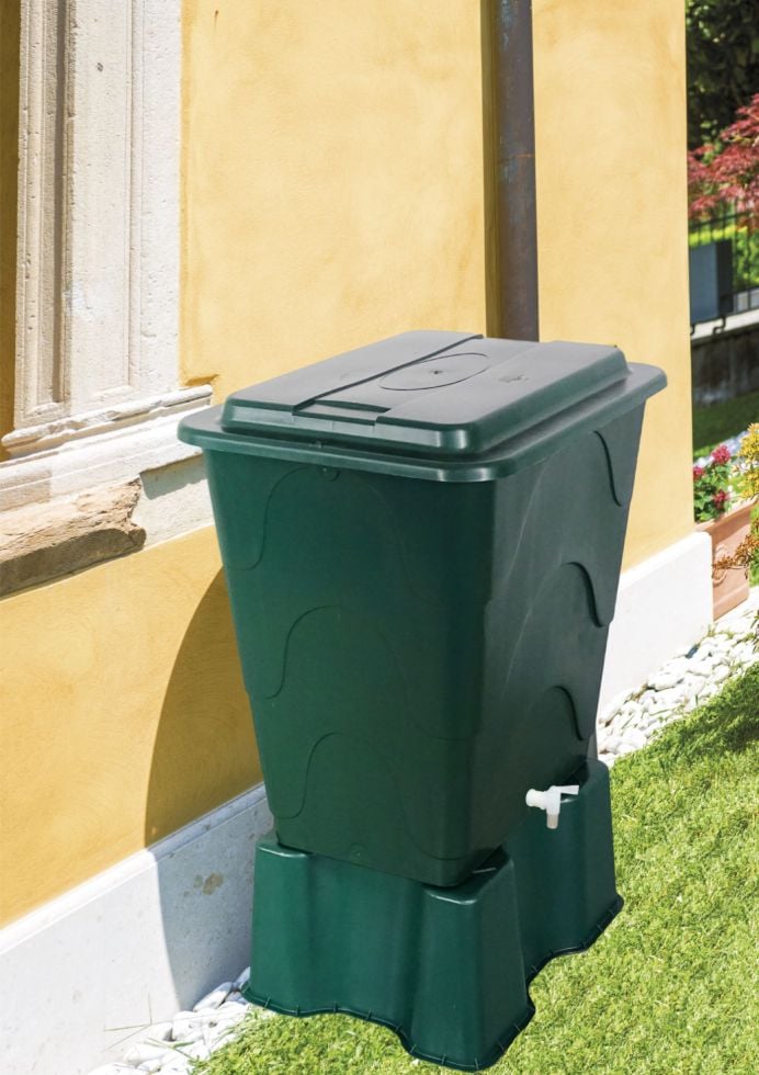 TrendLine Regentonne eckig mit Deckel und Hahn 240 L grün kaufen