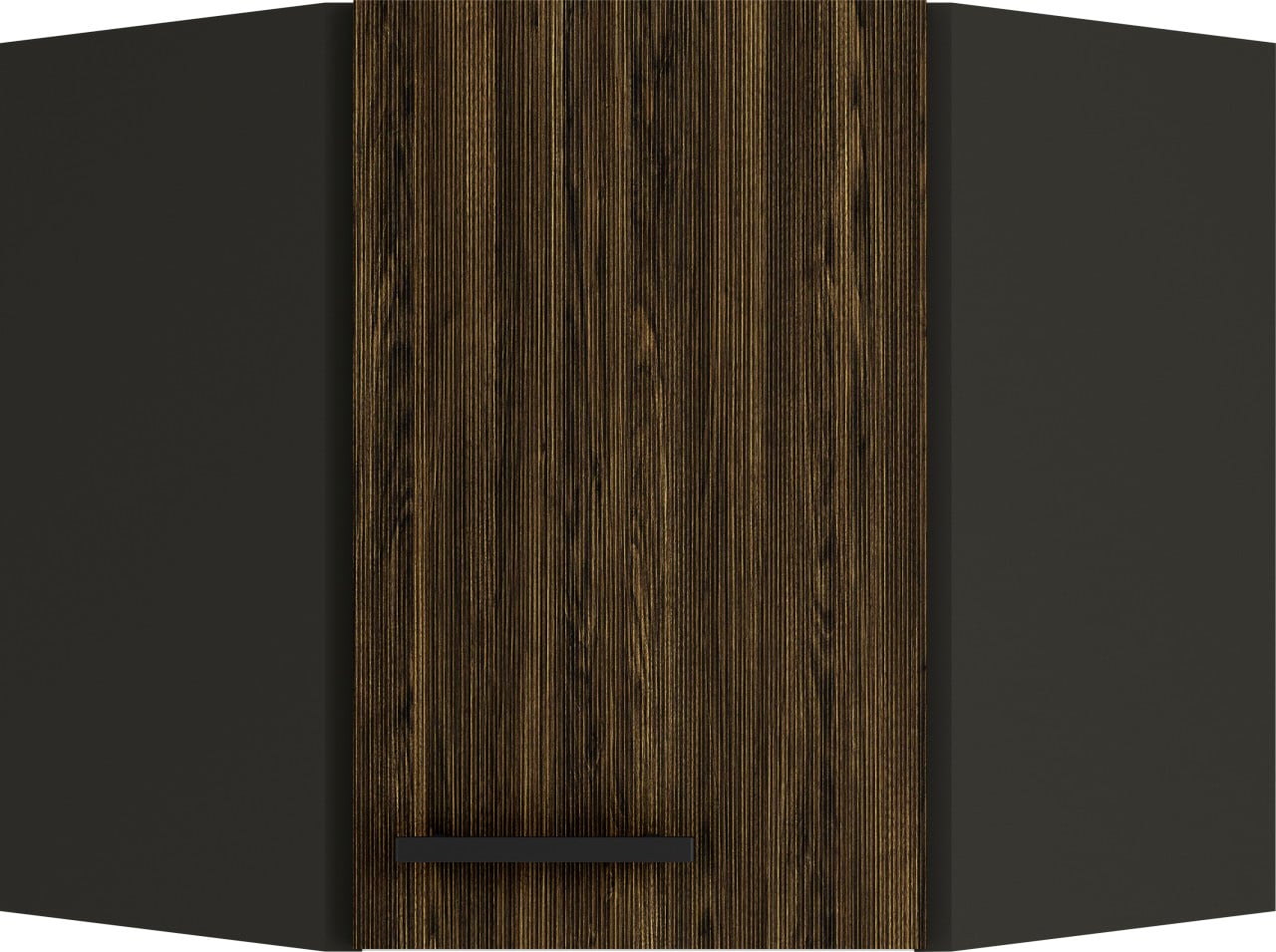 Optifit Eckoberschrank Rimini 409 nussbaum/anthrazit 60 cm