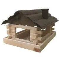 Vogelhaus Sweden Style Kiefernholz 40 x 31 x 28 cm schwarz-weiß