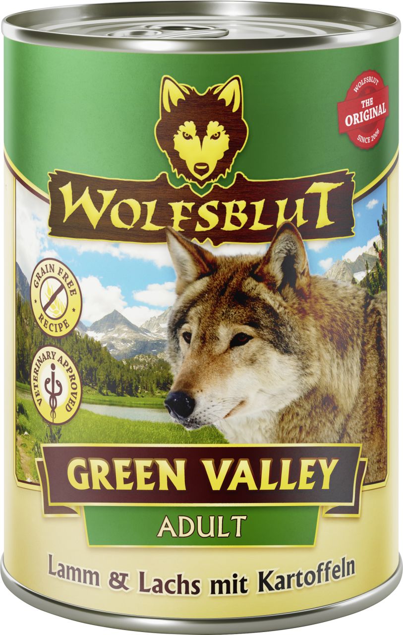 Weitere Wolfsblut Green Valley Adult Lamm & Lachs mit Kartoffel Hundefutter 395 g GLO629307337