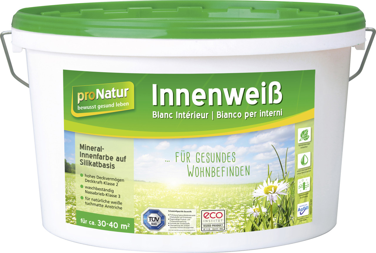 Pronatur Mineralfarbe Innenweiß 5 L weiß GLO765052562