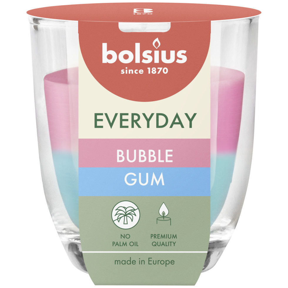 Bolsius Duftkerze im Glas Everyday Ø 7 x 8 cm bubble gum GFM70a6e779c