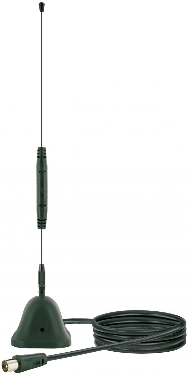 Schwaiger DVB-T2 HD Stabantenne (aktiv) Kabel 1,2m, schwarz