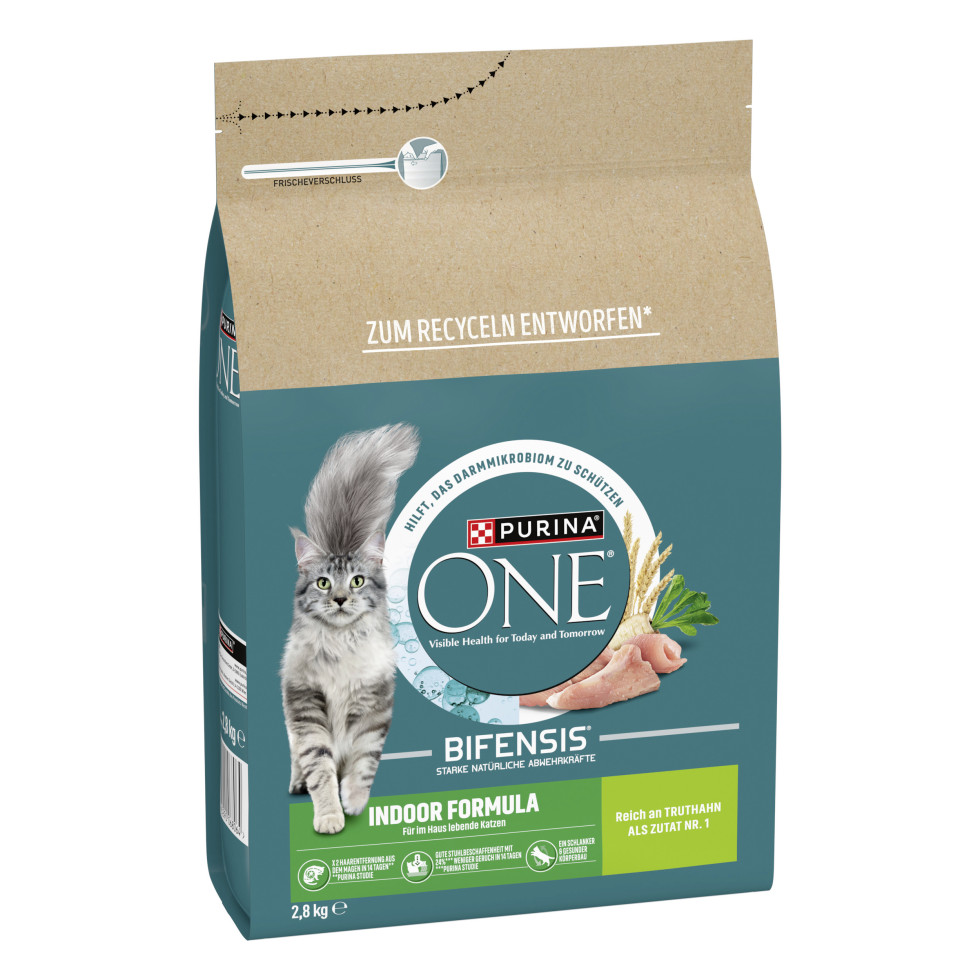 Purina One Katzenfutter Indoor Formula reich an Truthahn 2,8 kg