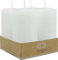 Diana Candles Stumpenkerzen Ø 6 X 11 cm weiß 4er Pack