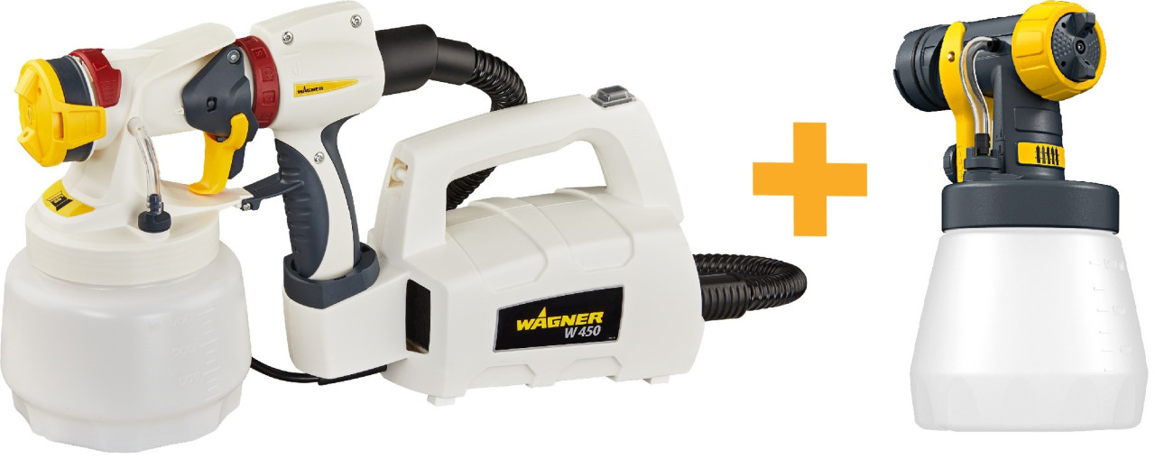 Wagner Farbsprühsystem W 450 Set Wall Sprayer 460 W, 1300 ml