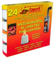 Favorit Anzündwürfel einzeln portioniert im Tray 24 Stück 