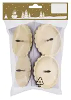 Metallkerzenhalter Blume gold Ø 7 cm, 4 Stück