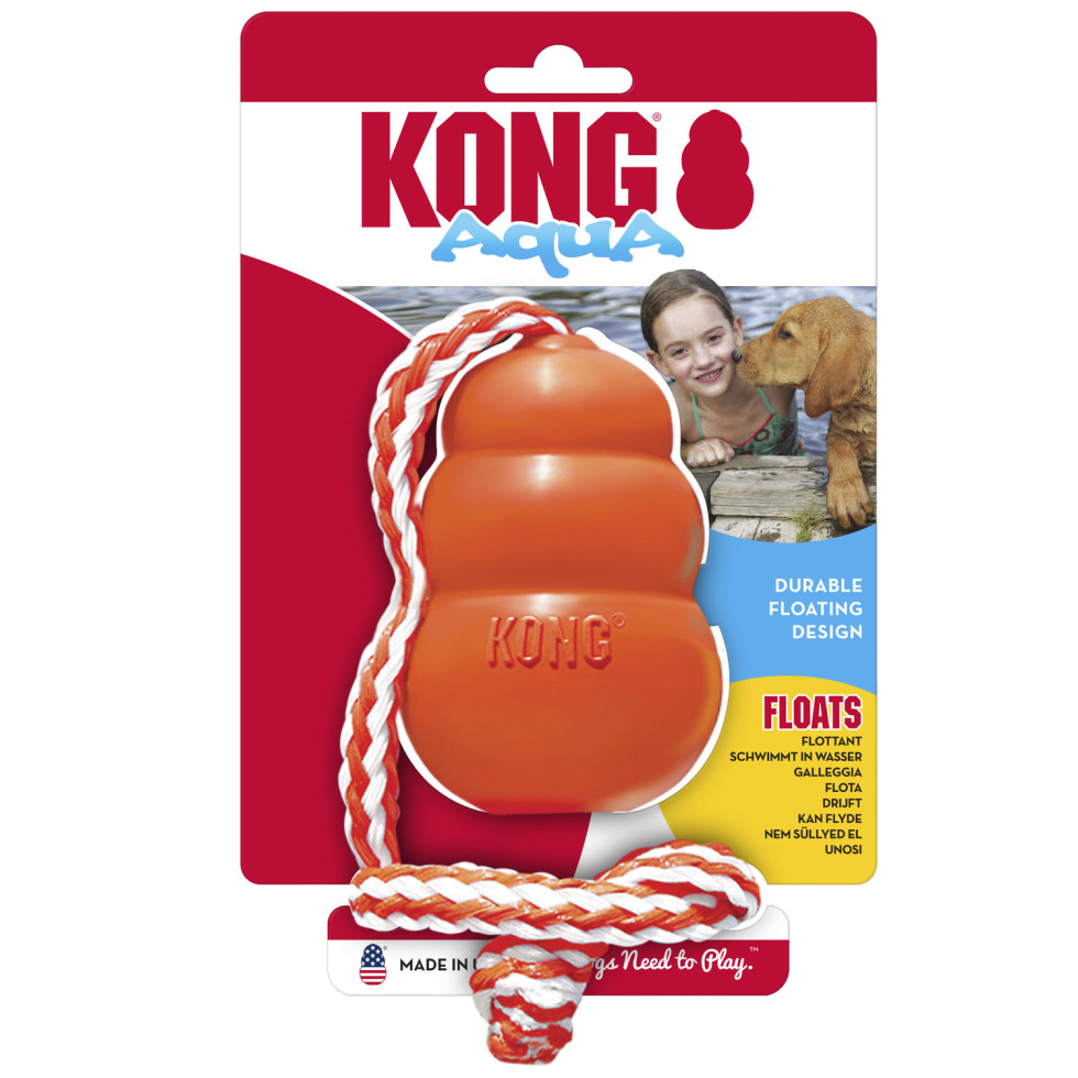 Hunter Kong Wasserspielzeug Hund Aqua mit Wurftau 63 cm organge GFM801728950