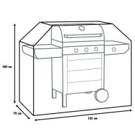 Primaster Atmungsaktive Schutzhülle für Gasgrills 135 x 70 x 100 cm