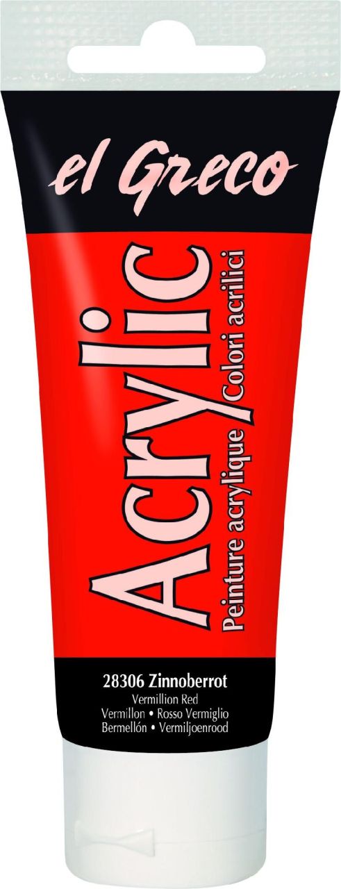 Kreul el Greco Acrylic Tube zinnoberrot 75 ml