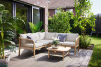 Primaster Gartenmöbel-Set Leros Holz