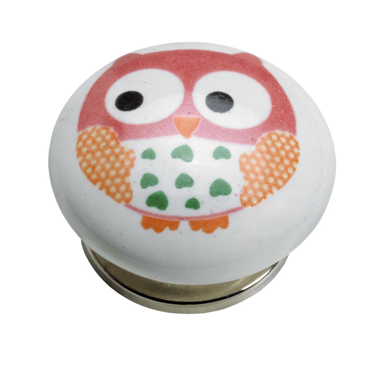 Hettich Möbelknopf Kermaik weiß mit Eule Ø 40,0 mm - 1 Stück
