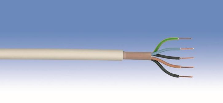Cable Plano Para Ambientes Húmedos YDY NYM-J 5 X 2,5, 6 M
