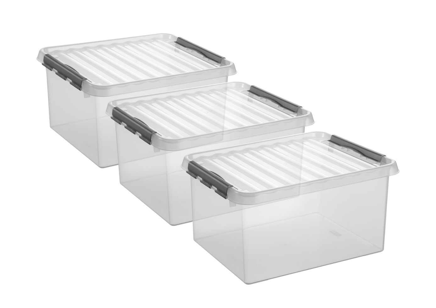 SUNWARE Q-Line Boîte - 62 Litre - 600 X 400 X 340mm - Transparent/bleu