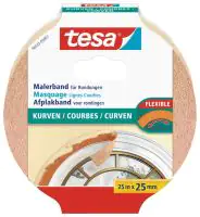 tesa Malerband für Kurven 25 m x 25 mm, beige