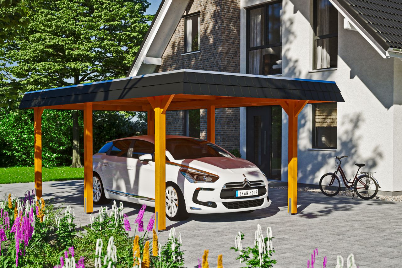 SkanHolz SKAN HOLZ Carport Wendland 362 x 628 cm mit Aluminiumdach GLO784205512