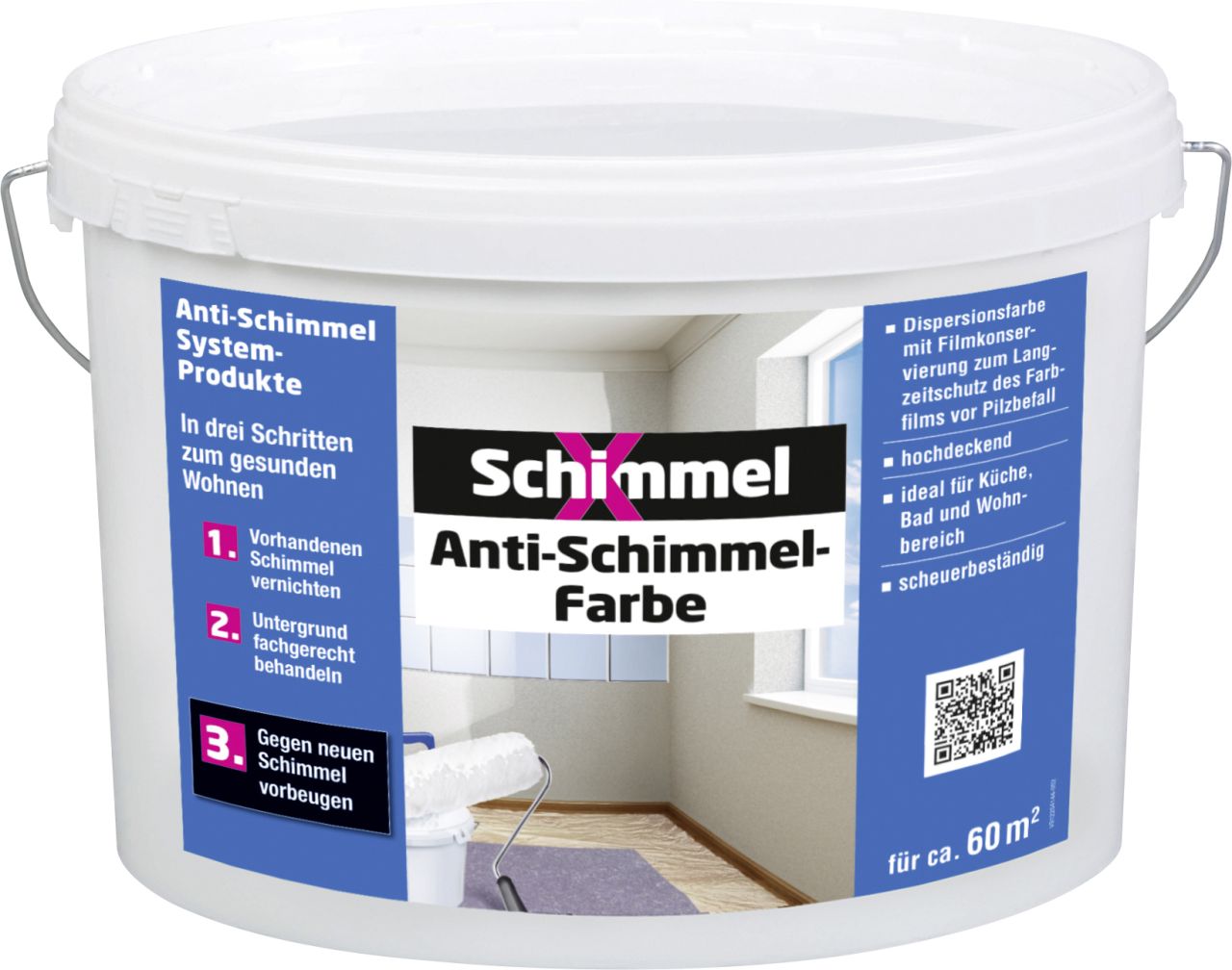 Schimmel X Anti-Schimmel-Farbe 10 L weiß GLO765400001
