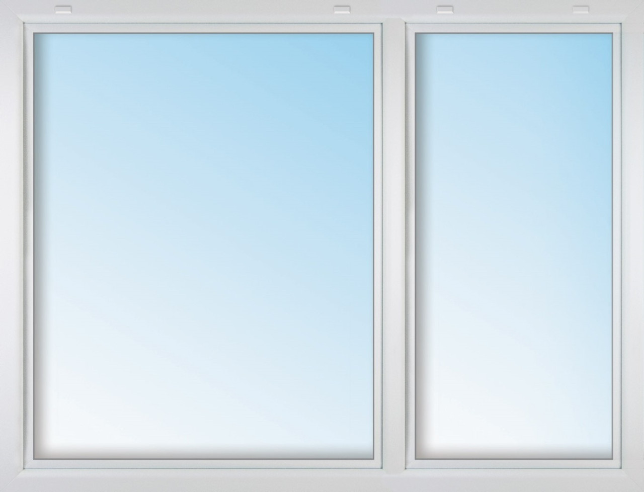 Meeth Kunststofffenster 150 x 130 cm 2-flg. Dreh-Kipp/Dreh-Kipp rechts weiß