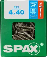 Spax Universalschrauben 4.0 x 40 mm TX 20 Senkkopf - 125 Stk.