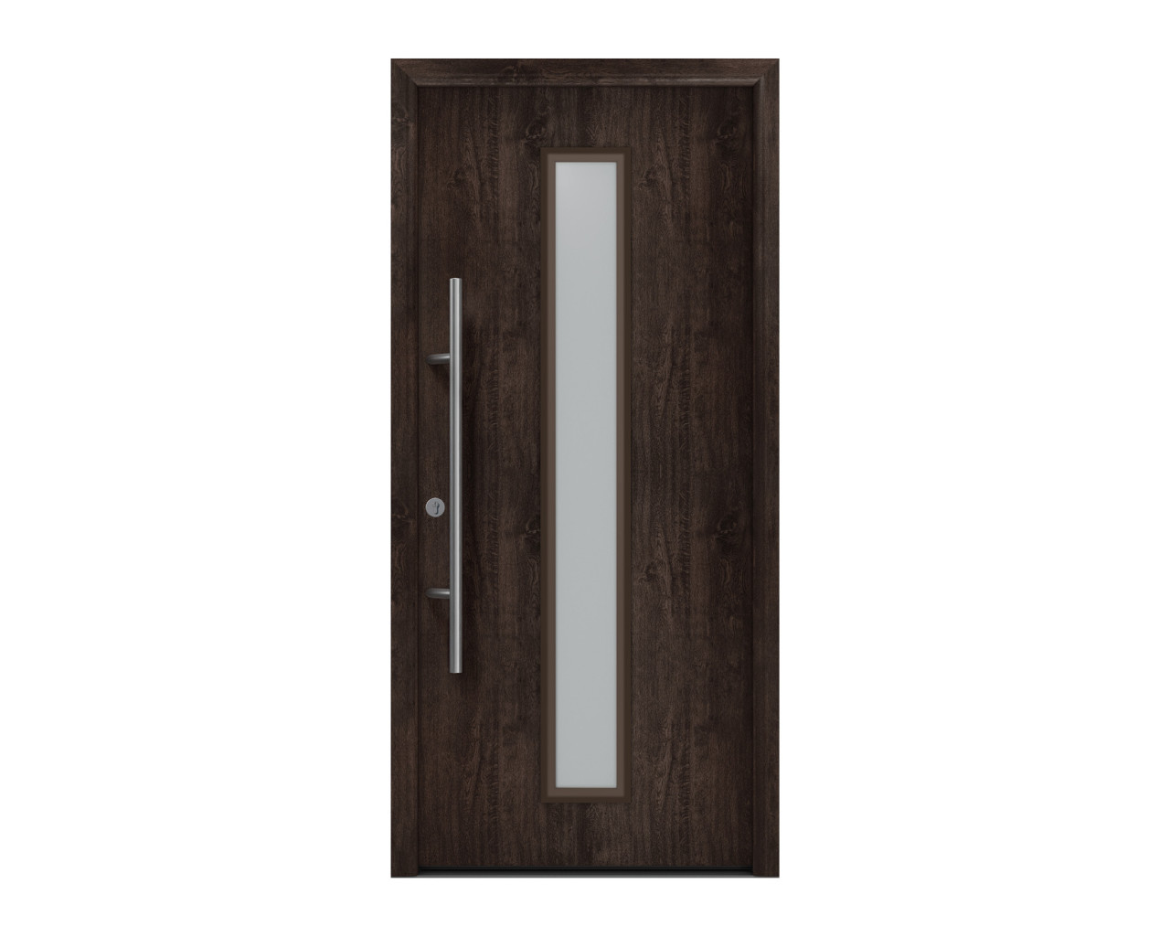 EcoStar Haustür ISOPRO Secur IPS 020 RC2 night oak 110 x 210 cm