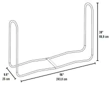 ShelterLogic Kaminholzregal 244 x 25 x 99 cm Traglast 544 kg