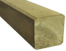 Kantholzpfosten 300 cm, 70 x 70 mm, kesseldruckimprägniert