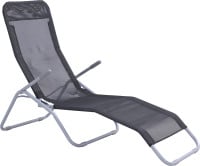 TrendLine Sonnenliege Textilenbespannung schwarz