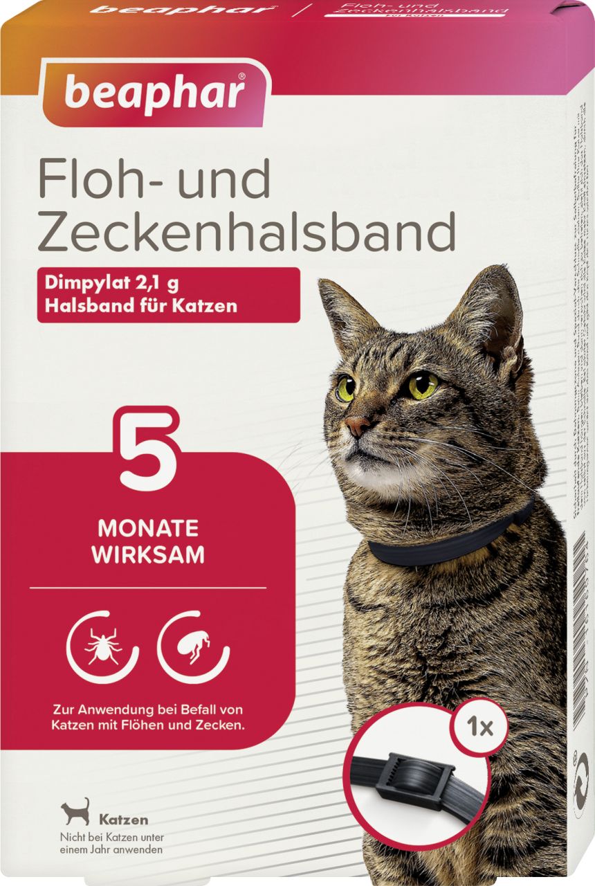 Beaphar Floh- & Zeckenhalsband für Katzen 35 cm GLO689202509