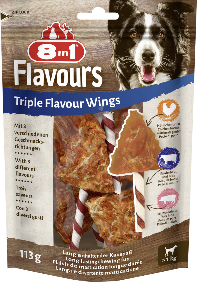 8in1 Flavours Kaustange Triple Flavour Wings 113 g GLO629306276