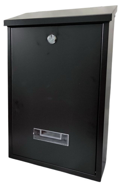 Primaster Briefkasten schwarz 25 x 10 x 40 cm